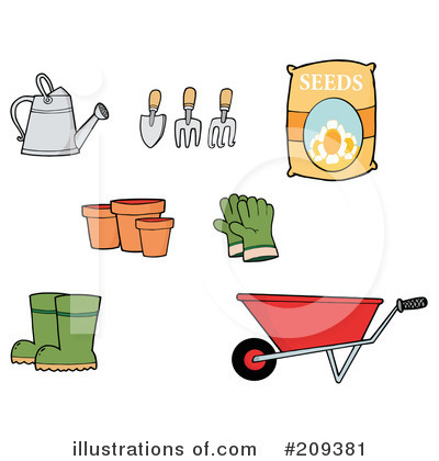 Royalty-Free (RF) Garden Tool Clipart Illustration by Hit Toon - Stock Sample #209381