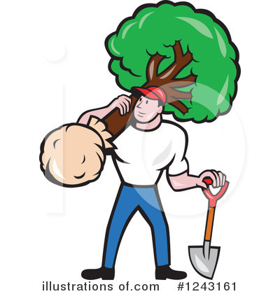 Royalty-Free (RF) Gardener Clipart Illustration by patrimonio - Stock Sample #1243161