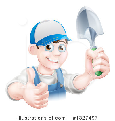 Royalty-Free (RF) Gardener Clipart Illustration by AtStockIllustration - Stock Sample #1327497