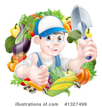 Royalty-Free (RF) Gardener Clipart Illustration by AtStockIllustration - Stock Sample #1327499