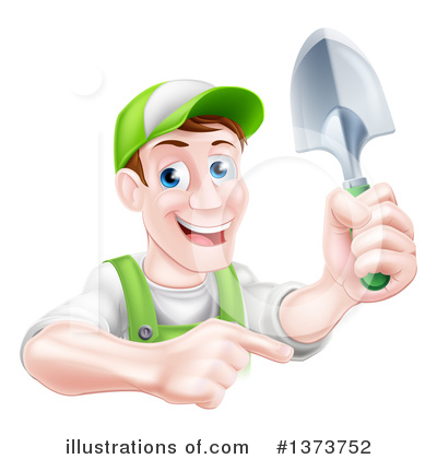 Royalty-Free (RF) Gardener Clipart Illustration by AtStockIllustration - Stock Sample #1373752