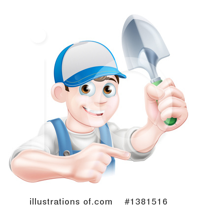 Gardener Clipart #1381516 by AtStockIllustration