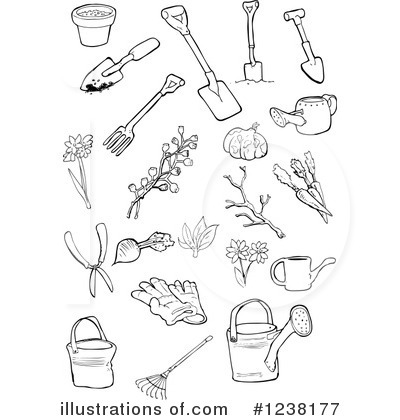 Royalty-Free (RF) Gardening Clipart Illustration by lineartestpilot - Stock Sample #1238177