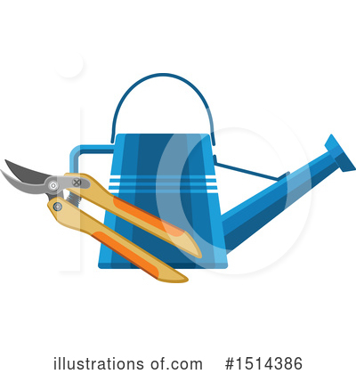 Watering Can Clipart #1514386 by Vector Tradition SM
