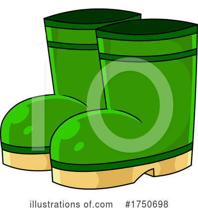 Rubber Boots Clipart #1750698 by Hit Toon