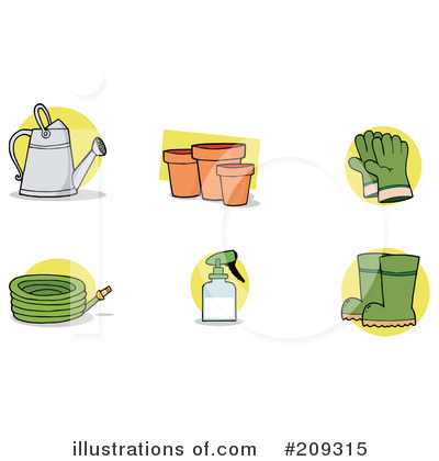 Royalty-Free (RF) Gardening Clipart Illustration by Hit Toon - Stock Sample #209315