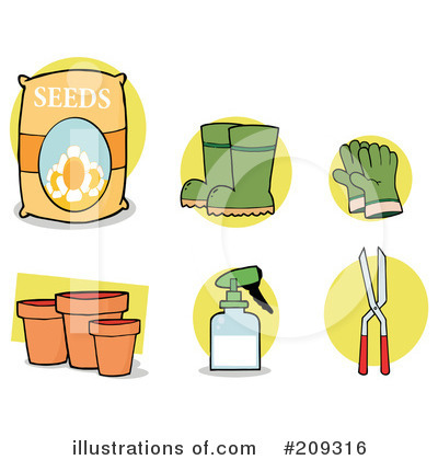 Royalty-Free (RF) Gardening Clipart Illustration by Hit Toon - Stock Sample #209316