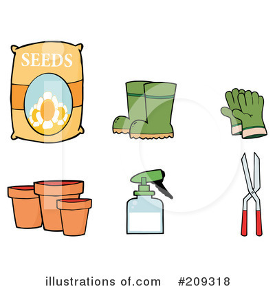 Royalty-Free (RF) Gardening Clipart Illustration by Hit Toon - Stock Sample #209318