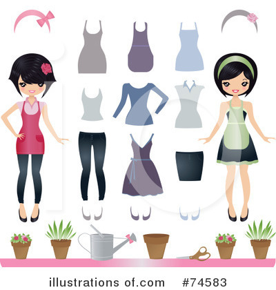 Asian Woman Clipart #74583 by Melisende Vector