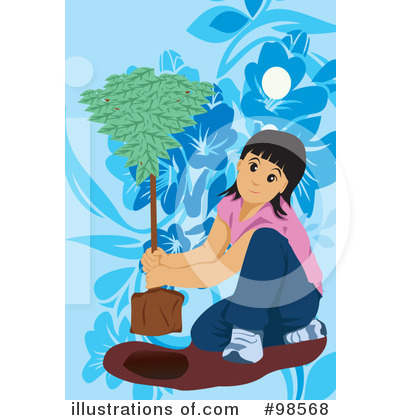 Royalty-Free (RF) Gardening Clipart Illustration by mayawizard101 - Stock Sample #98568