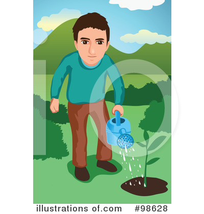 Royalty-Free (RF) Gardening Clipart Illustration by mayawizard101 - Stock Sample #98628