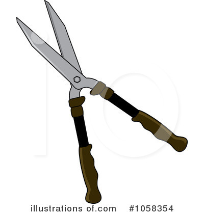 Royalty-Free (RF) Gardening Shears Clipart Illustration by Pams Clipart - Stock Sample #1058354