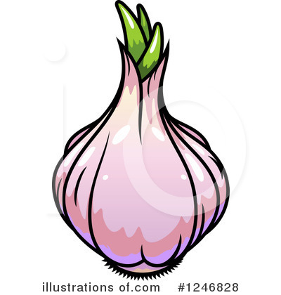 Royalty-Free (RF) Garlic Clipart Illustration by Vector Tradition SM - Stock Sample #1246828