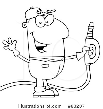 Royalty-Free (RF) Gas Attendant Clipart Illustration by Hit Toon - Stock Sample #83207