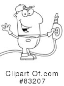 Gas Attendant Clipart #83207 by Hit Toon