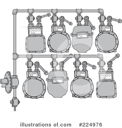 Royalty-Free (RF) Gas Meter Clipart Illustration by djart - Stock Sample #224976