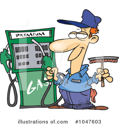 Royalty-Free (RF) Gas Pump Clipart Illustration by toonaday - Stock Sample #1047603