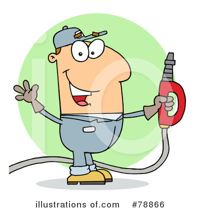 Royalty-Free (RF) Gas Station Clipart Illustration by Hit Toon - Stock Sample #78866