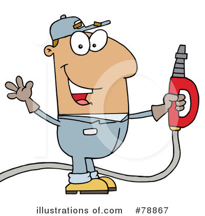 Gas Attendant Clipart #78867 by Hit Toon