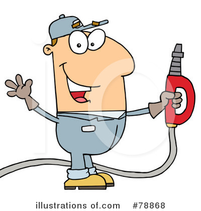 Gas Attendant Clipart #78868 by Hit Toon