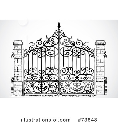 Royalty-Free (RF) Gate Clipart Illustration by BestVector - Stock Sample #73648