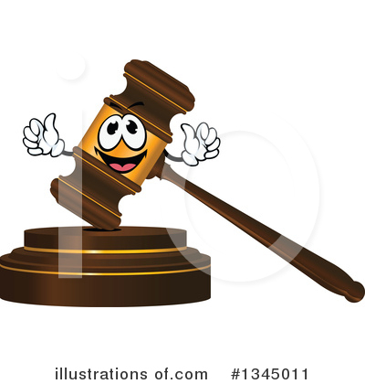 Royalty-Free (RF) Gavel Clipart Illustration by Vector Tradition SM - Stock Sample #1345011