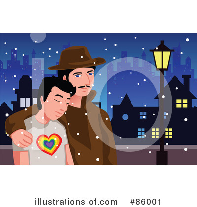 Royalty-Free (RF) Gay Couple Clipart Illustration by mayawizard101 - Stock Sample #86001