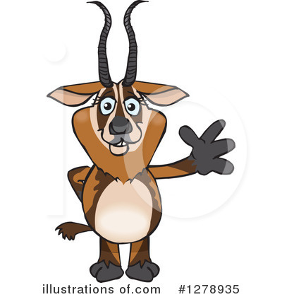 Royalty-Free (RF) Gazelle Clipart Illustration by Dennis Holmes Designs - Stock Sample #1278935