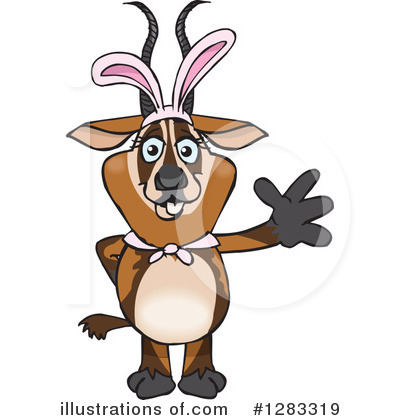 Royalty-Free (RF) Gazelle Clipart Illustration by Dennis Holmes Designs - Stock Sample #1283319