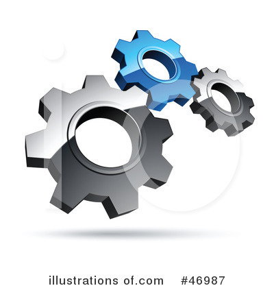 Royalty-Free (RF) Gears Clipart Illustration by beboy - Stock Sample #46987