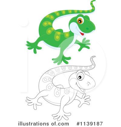 Royalty-Free (RF) Gecko Clipart Illustration by Alex Bannykh - Stock Sample #1139187