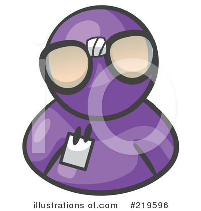 Purple Man Clipart #219596 by Leo Blanchette