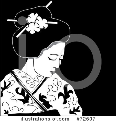 Royalty-Free (RF) Geisha Clipart Illustration by Pams Clipart - Stock Sample #72607