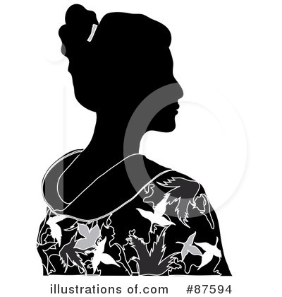 Royalty-Free (RF) Geisha Clipart Illustration by Pams Clipart - Stock Sample #87594