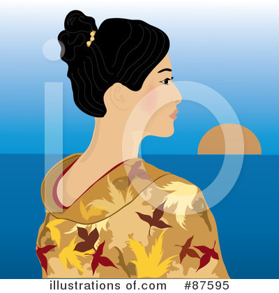 Royalty-Free (RF) Geisha Clipart Illustration by Pams Clipart - Stock Sample #87595