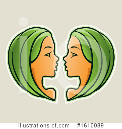 Royalty-Free (RF) Gemini Clipart Illustration by cidepix - Stock Sample #1610089