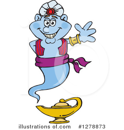 Royalty-Free (RF) Genie Clipart Illustration by Dennis Holmes Designs - Stock Sample #1278873