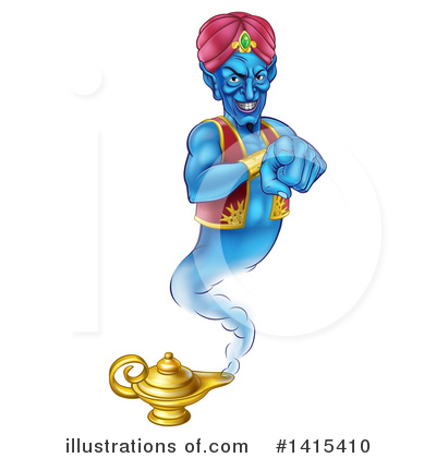 Genie Clipart #1415410 by AtStockIllustration