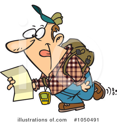 Royalty-Free (RF) Geocaching Clipart Illustration by toonaday - Stock Sample #1050491