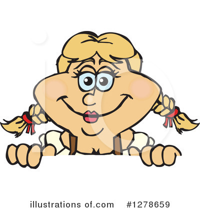 Royalty-Free (RF) German Woman Clipart Illustration by Dennis Holmes Designs - Stock Sample #1278659