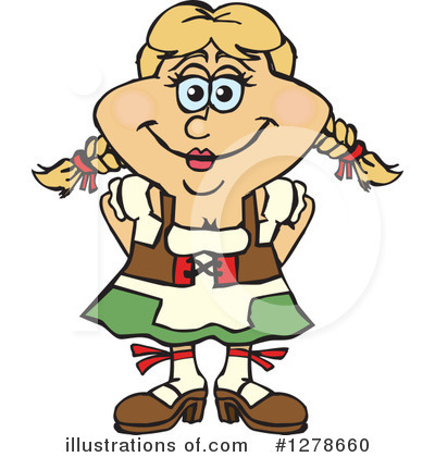 Royalty-Free (RF) German Woman Clipart Illustration by Dennis Holmes Designs - Stock Sample #1278660