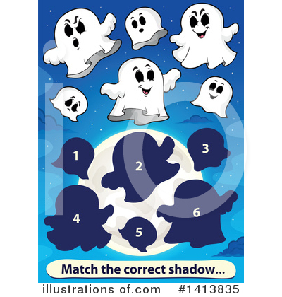 Royalty-Free (RF) Ghost Clipart Illustration by visekart - Stock Sample #1413835