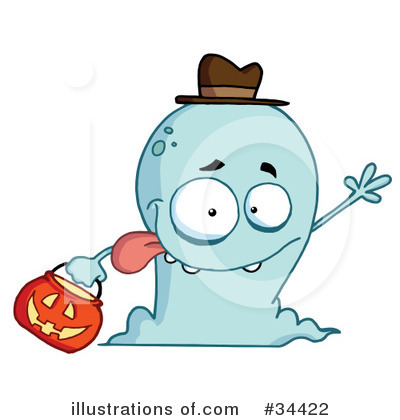 Royalty-Free (RF) Ghost Clipart Illustration by Hit Toon - Stock Sample #34422