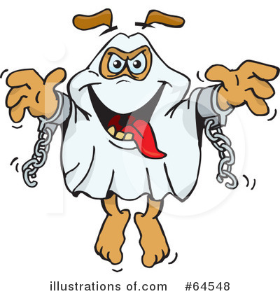 Royalty-Free (RF) Ghost Clipart Illustration by Dennis Holmes Designs - Stock Sample #64548