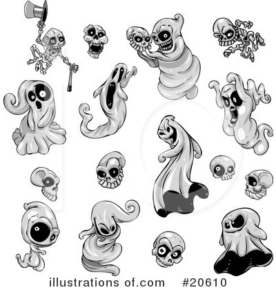 Royalty-Free (RF) Ghosts Clipart Illustration by Tonis Pan - Stock Sample #20610