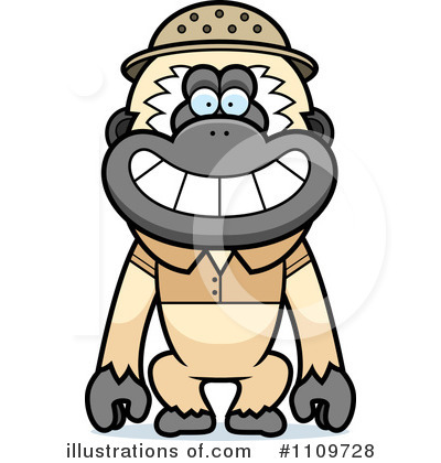 Royalty-Free (RF) Gibbon Monkey Clipart Illustration by Cory Thoman - Stock Sample #1109728