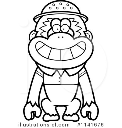 Royalty-Free (RF) Gibbon Monkey Clipart Illustration by Cory Thoman - Stock Sample #1141676