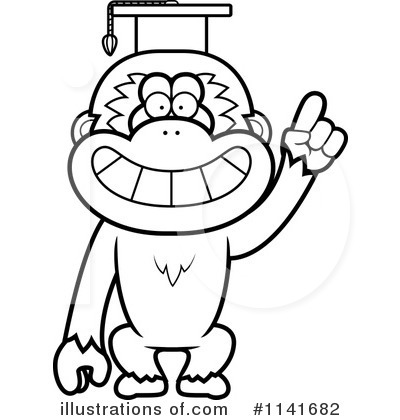 Royalty-Free (RF) Gibbon Monkey Clipart Illustration by Cory Thoman - Stock Sample #1141682