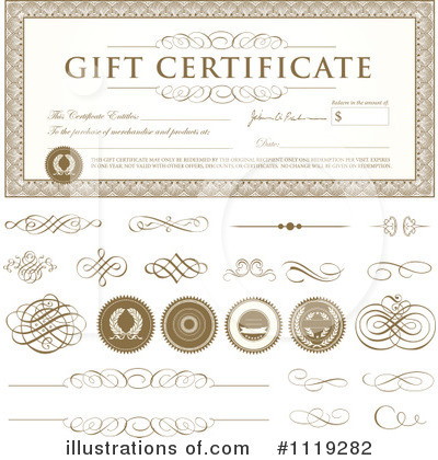 Royalty-Free (RF) Gift Certificate Clipart Illustration by BestVector - Stock Sample #1119282