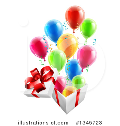 Party Balloons Clipart #1345723 by AtStockIllustration